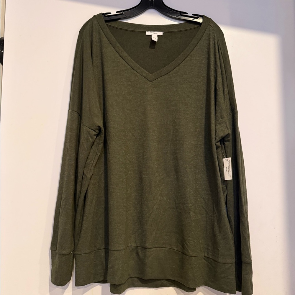 Daily Ritual Slouchy V Neck Sweater Size XL - Picture 2 of 5